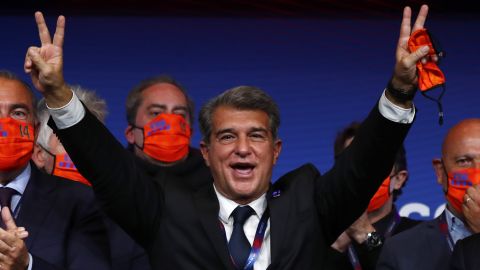 Joan Laporta es el presidente del FC Barcelona.