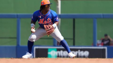 Luisangel Acuña tuvo su primer llamado a las Grandes Ligas con los Mets.