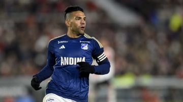 Radamel Falcao durante un encuentro ante River Plate.