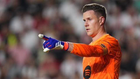 Marc-Andre ter Stegen durante un partido entre el Barcelona y el Rayo Vallecano.