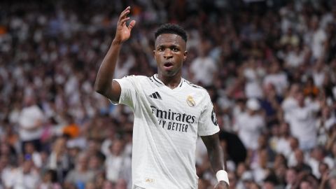 Vinícius Junior durante el partido de Champions League entre el Real Madrid y el VfB Stuttgart.