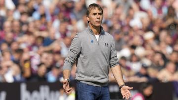 Julen Lopetegui durante un partido entre el West Ham United y el Chelsea.