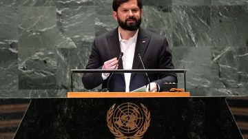 El presidente de Chile, Gabriel Boric Font, se dirige a la 79ª sesión de la Asamblea General de las Naciones Unidas.