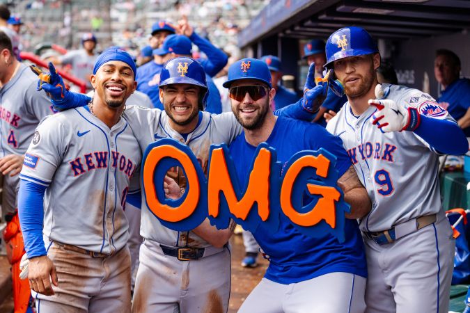 La alegría que se vivió en el dugout de Mets tras las clasificación no tuvo comparación.