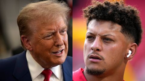 Donald Trump y Patrick Mahomes.