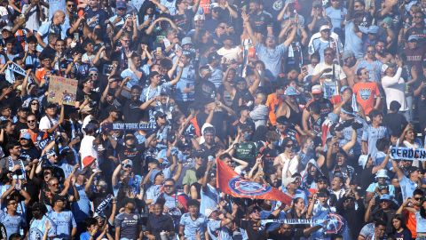 Fans del New York City FC.