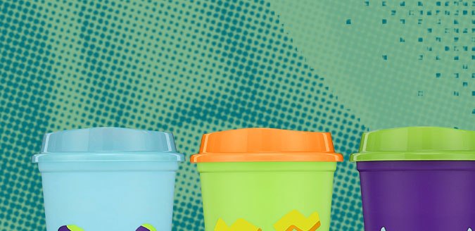 Juego de tazas de Jack O' Lantern que brillan en la oscuridad (paquete de 6, 16 oz)