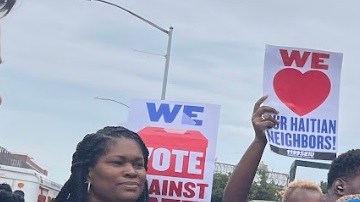 Trabajadores y líderes sindicales se solidarizaron este miércoles con los haitianos, ante los ataques del expresidente Donald Trump.