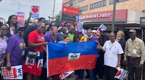 Trabajadores y líderes sindicales se solidarizaron este miércoles con los haitianos, ante los ataques del expresidente Donald Trump.