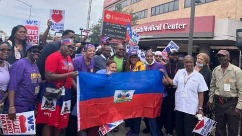 Trabajadores y líderes sindicales se solidarizaron este miércoles con los haitianos, ante los ataques del expresidente Donald Trump.