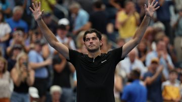 Taylor Fritz celebra su pase a semifinales del US Open.