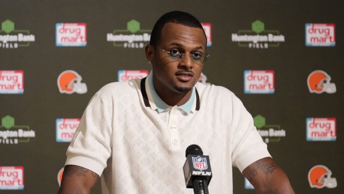El mariscal de campo de los Cleveland Browns, Deshaun Watson,.