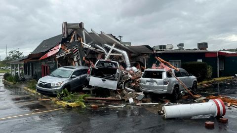 Foto facilitada por la ciudad de Rocky Mountain, Carolina del Norte, que muestra los daños causados ​​por la tormenta que comenzó como huracán Helene en Rocky Mountain, Carolina del Norte, EE. UU., el 27 de septiembre de 2024 (Emitida el 29 de septiembre de 2024).