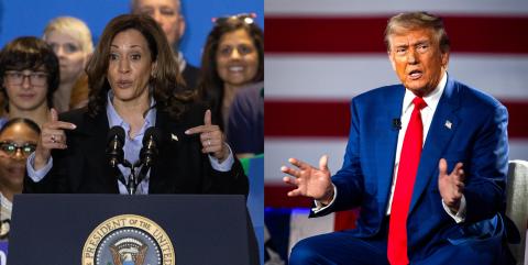 Harris yTrump se verán las caras por primera vez en el debate presidencial de esta noche.