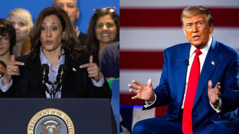 Harris yTrump se verán las caras por primera vez en el debate presidencial de esta noche.