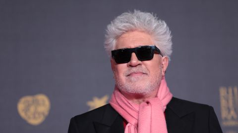 Pedro Almodóvar posando.