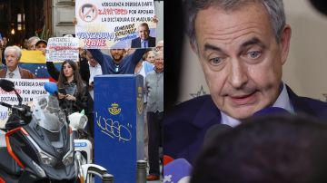 Venezolanos protestan en España contra Rodríguez Zapatero y lo llaman "cómplice"