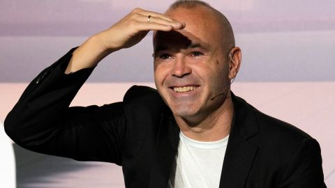 Andrés Iniesta en la rueda de prensa de su retiro como futbolista.