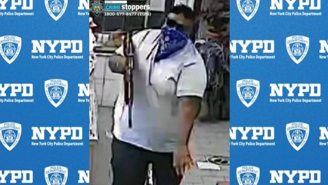 Sospechoso de robo armado con rifle en Queens, NYC.