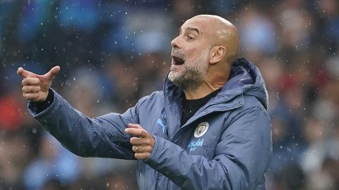 Pep Guardiola durante un partido entre el Manchester City y el Arsenal.