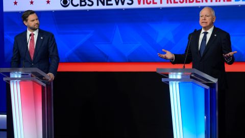 JD Vance y Tim Walz en debate por CBS