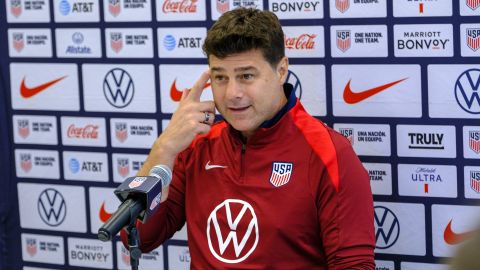 Mauricio Pochettino en la rueda de prensa previa al encuentro entre Estados Unidos y Panamá.