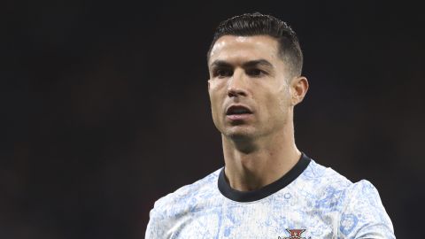 Cristiano Ronaldo durante el partido de UEFA Nations League entre Portugal y Escocia.