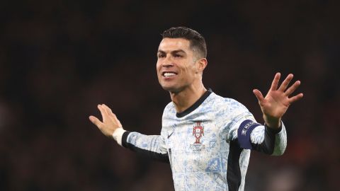 Cristiano Ronaldo durante el duelo ante Escocia por la UEFA Nations League.