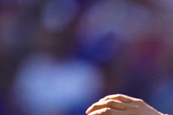 Fernando Valenzuela durante un homenaje de Los Ángeles Dodgers.