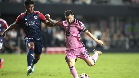 Lionel Messi en el partido entre el Inter Miami y el New England Revolution.