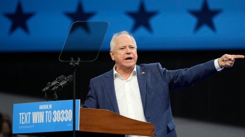 Tim Walz, compañero de fórmula de Kamala Harris.