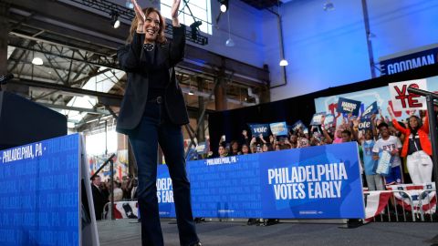 Kamala Harris en Philadelphia