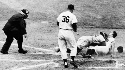 Los New York Yankees jugaron la Serie Mundial de 1955 ante los entonces Dodgers de Brooklyn.