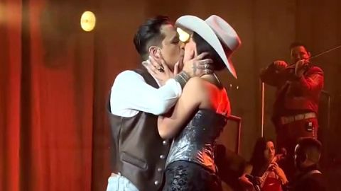 Christian Nodal y Ángela Aguilar.