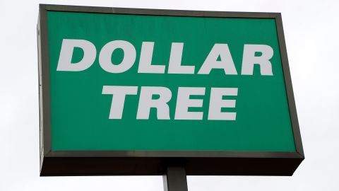 FILE - A sign at a Dollar Tree store is shown in Richland, Miss., Nov. 26, 2019. (AP Photo/Rogelio V. Solis, File)