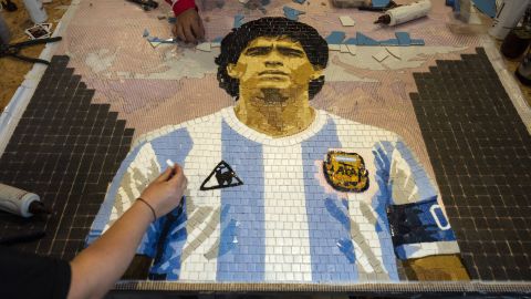 Mural de Diego Armando Maradona.