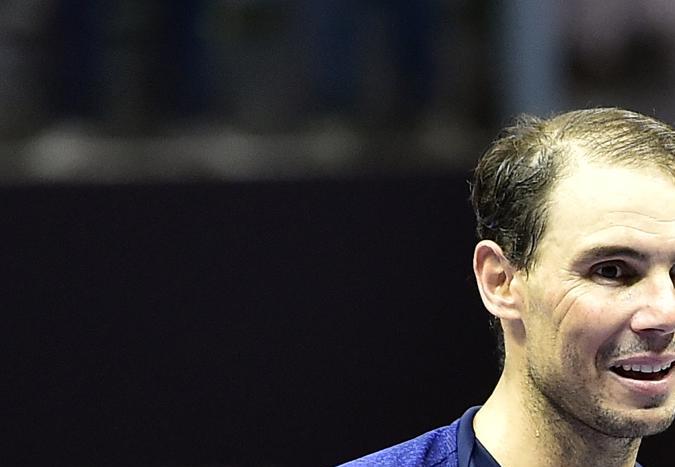 Rafael Nadal luego de participar en el Six King Slam.