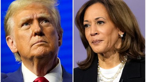 Donald Trump y Kamala Harris, los candidatos a presidente de Estados Unidos.