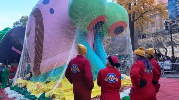 Inflado de globos para el Desfile de Acción de Gracias de Macy's 2024 en NYC.