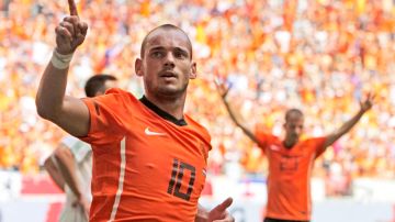 Wesley Sneijder terminó cuarto en la carrera por el Balón de Oro en 2010.