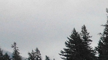 Nieve en viviendas de Bellingham, Washington