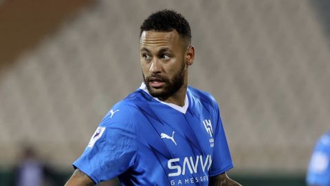 Neymar Jr. durante un partido del Al-Hilal.