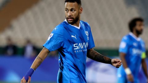 Neymar Jr. durante un partido del Al-Hilal.