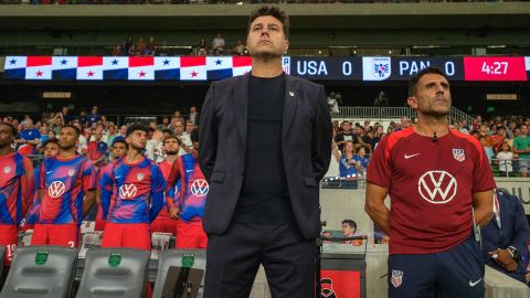 Mauricio Pochettino durante el encuentro ante Panamá.