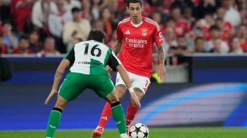 Ángel Di María durante un encuentro de la UEFA Champions League.