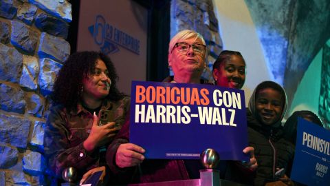 Una boricua con Kamala Harris en Reading, Pennsylvania