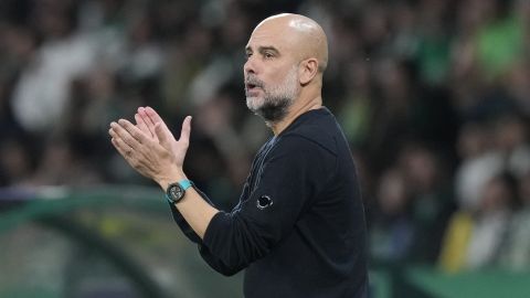 Pep Guardiola durante un partido de Champions League.