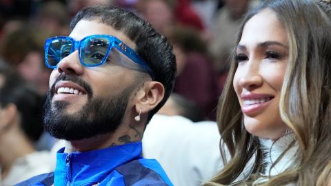 Anuel AA y Laury Saavedra.