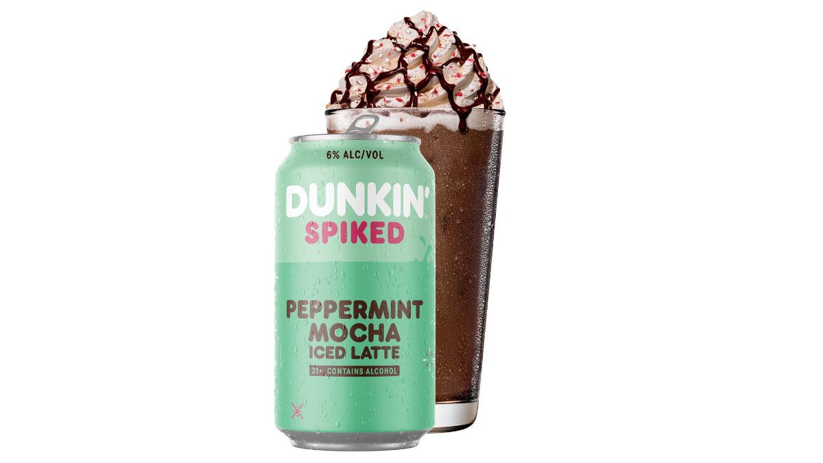 Dunkin Launches New Holiday Drink: Spiked Peppermint Mocha Iced Latte