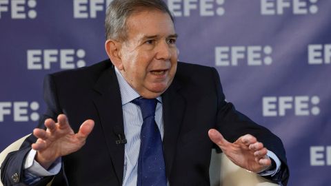 El opositor Edmundo González durante su entrevista con EFE en Madrid, España.